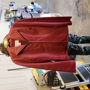 Red leather jacket